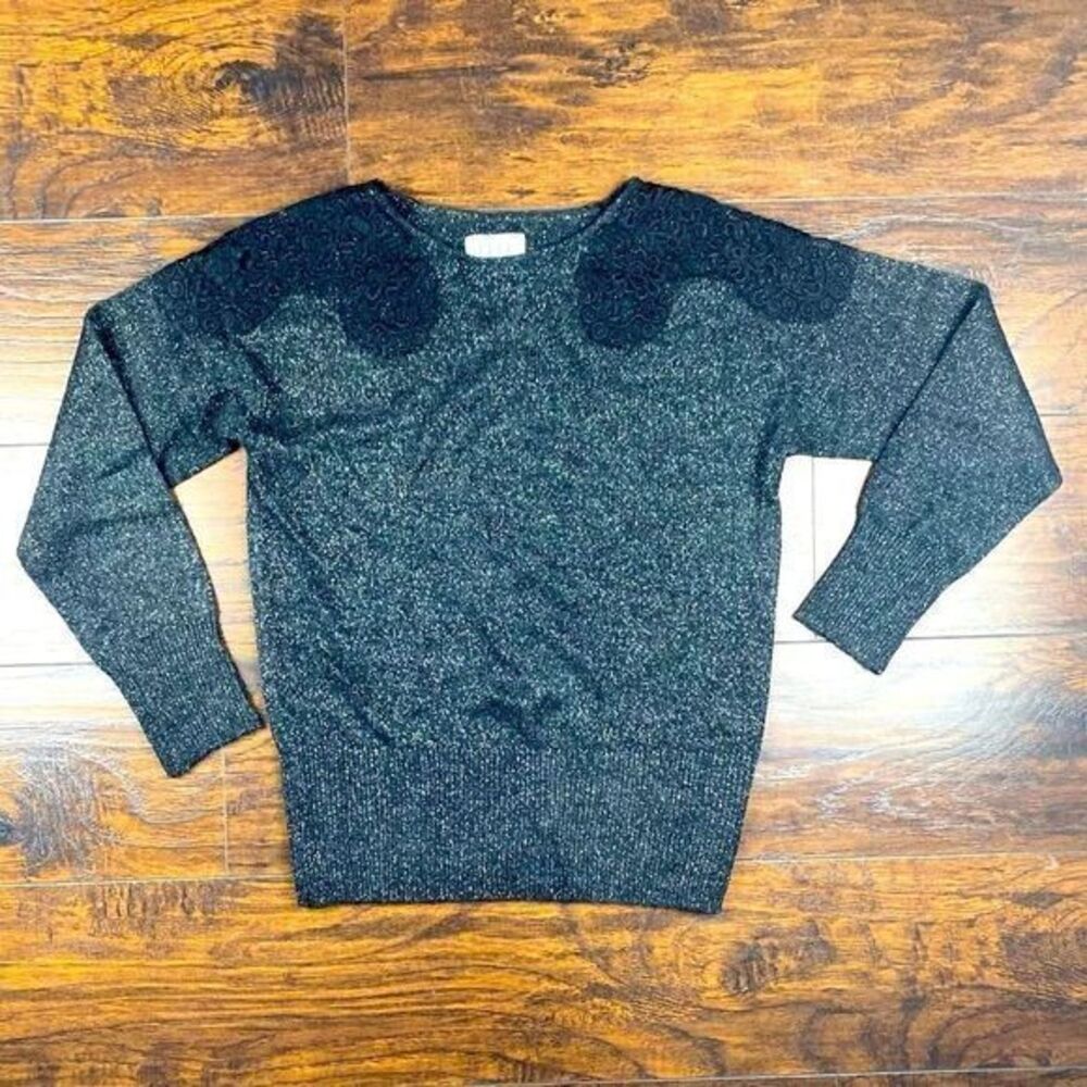 Women's ELLE Long Sleeve Embellished Sweater Size Small